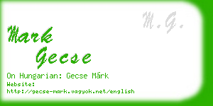 mark gecse business card