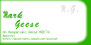 mark gecse business card